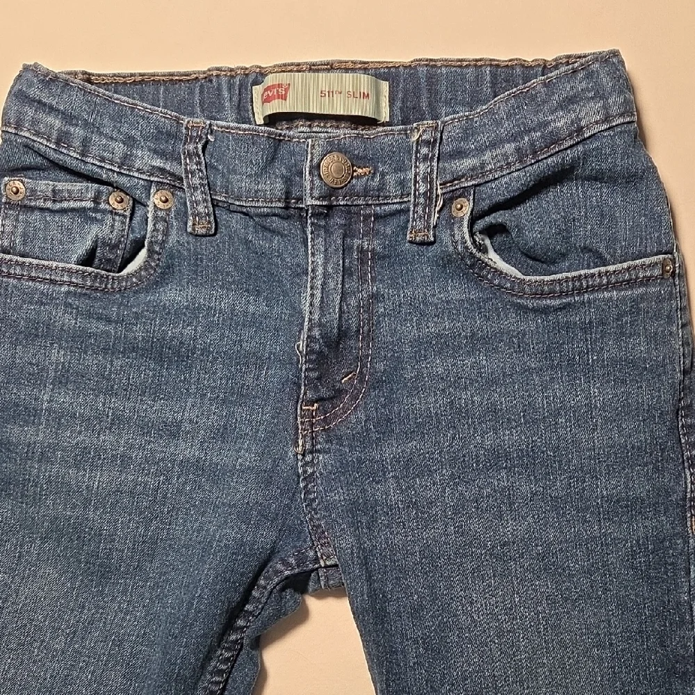 Levi's 511 Slim Boys Blue Jeans Size 12 reg Adjustable Waist 26 Length 27 - Picture 3 of 13